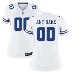 Dallas Cowboys Women's Custom Game Jersey - White 2019