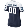 Image of Dallas Cowboys Women's Custom Throwback Game Jersey - Navy 2019