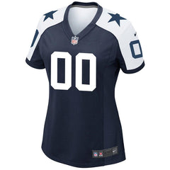 Dallas Cowboys Women's Custom Throwback Game Jersey - Navy 2019