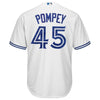 Image of Dalton Pompey Toronto Blue Jays Majestic Cool Base Player Jersey - White 2019