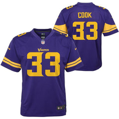 Dalvin Cook Minnesota Vikings Youth Color Rush Alternate Player Game Jersey – Purple 2019