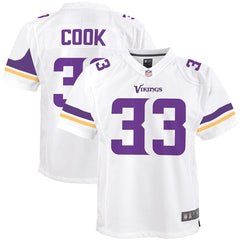 Dalvin Cook Minnesota Vikings Youth Game Jersey – White 2019