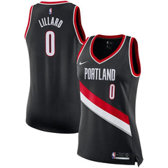 Damian Lillard Portland Trail Blazers Women's Swingman Jersey - Black - Icon Edition 2019