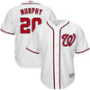 Image of Daniel Murphy Washington Nationals Majestic Home Cool Base Player Jersey - White 2019