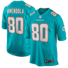 Danny Amendola Miami Dolphins New Game Jersey – Aqua 2019