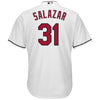 Image of Danny Salazar Cleveland Indians Majestic Home Cool Base Jersey - White 2019