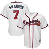 Image of Dansby Swanson Atlanta Braves Majestic 2019 Home Official Cool Base Player Jersey - White 2019