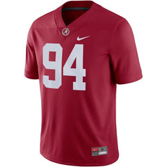 Da'Ron Payne Alabama Crimson Tide Game Jersey – Crimson 2019