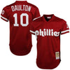 Image of Darren Daulton Philadelphia Phillies Mitchell &amp; Ness Cooperstown Mesh Batting Practice Jersey - Red 2019