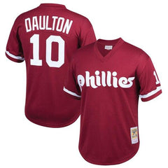 Darren Daulton Philadelphia Phillies Mitchell &amp; Ness Youth Cooperstown Collection Mesh Batting Practice Jersey – Burgundy 2019