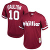 Image of Darren Daulton Philadelphia Phillies Mitchell &amp; Ness Youth Cooperstown Collection Mesh Batting Practice Jersey – Burgundy 2019