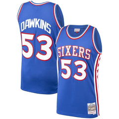 Darryl Dawkins Philadelphia 76ers Mitchell &amp; Ness 1976-77 Hardwood Classics Swingman Jersey – Royal 2019