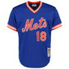 Image of Darryl Strawberry New York Mets Mitchell &amp; Ness Cooperstown Mesh Batting Practice Jersey - Royal 2019