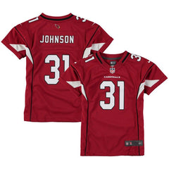David Johnson Arizona Cardinals Girls Youth Game Jersey - Cardinal 2019
