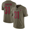 Image of David Johnson Arizona Cardinals Salute To Service Limited Jersey - Olive 2019