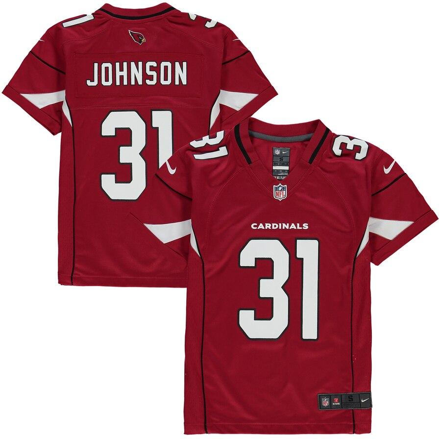 David Johnson Arizona Cardinals Youth Team Color Game Jersey - Cardinal 2019