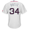 Image of David Ortiz Boston Red Sox Majestic Fashion Stars &amp; Stripes Cool Base Player Jersey - White 2019