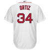 Image of David Ortiz Boston Red Sox Majestic Home Official Cool Base Player Jersey - White 2019