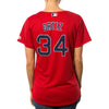 Image of David Ortiz Boston Red Sox Majestic Women's Cool Base Player Jersey - Scarlet 2019