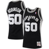 Image of David Robinson San Antonio Spurs Mitchell &amp; Ness 1998-99 Hardwood Classics Swingman Jersey - Black 2019