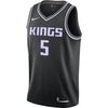 Image of De'Aaron Fox Sacramento Kings Replica Swingman Jersey - Statement Edition – Black 2019
