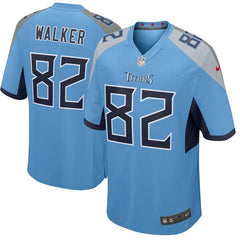 Delanie Walker Tennessee Titans New Game Jersey – Light Blue 2019