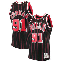 Dennis Rodman Chicago Bulls Mitchell &amp; Ness 1995-96 Hardwood Classics Swingman Jersey – Black 2019
