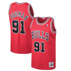 Dennis Rodman Chicago Bulls Mitchell &amp; Ness 1997-98 Hardwood Classics Swingman Jersey - Red 2019