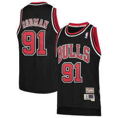 Dennis Rodman Chicago Bulls Mitchell &amp; Ness Youth Hardwood Classics Swingman Jersey – Black 2019