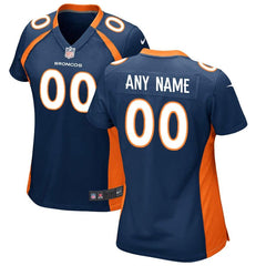 Denver Broncos Women's Custom Game Jersey - Navy Blue 2019