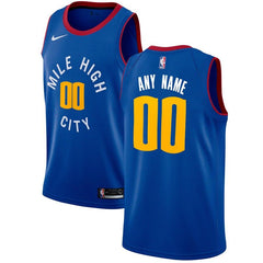 Denver Nuggets Swingman Custom Jersey Blue – Statement Edition 2019
