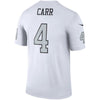 Image of Derek Carr Oakland Raiders Color Rush Legend Jersey - White 2019