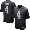 Image of Derek Carr Oakland Raiders Game Jersey - Black 2019