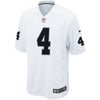 Image of Derek Carr Oakland Raiders Game Jersey - White 2019