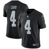 Image of Derek Carr Oakland Raiders Vapor Untouchable Limited Player Jersey - Black 2019