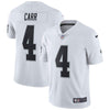 Image of Derek Carr Oakland Raiders Vapor Untouchable Limited Player Jersey - White 2019