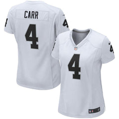 Derek Carr Oakland Raiders Women's Game Jersey - White 2019