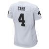 Image of Derek Carr Oakland Raiders Women's Game Jersey - White 2019