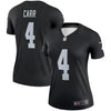Image of Derek Carr Oakland Raiders Women's Legend Jersey – Black 2019