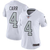 Image of Derek Carr Oakland Raiders Women's Vapor Untouchable Color Rush Limited Player Jersey - White 2019