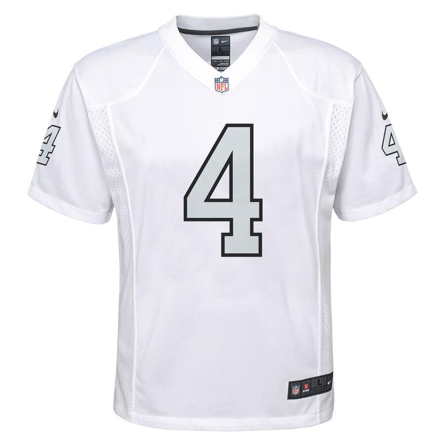 Derek Carr Oakland Raiders Youth Color Rush Game Jersey - White 2019