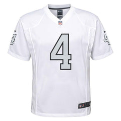 Derek Carr Oakland Raiders Youth Color Rush Game Jersey - White 2019