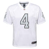 Image of Derek Carr Oakland Raiders Youth Color Rush Game Jersey - White 2019