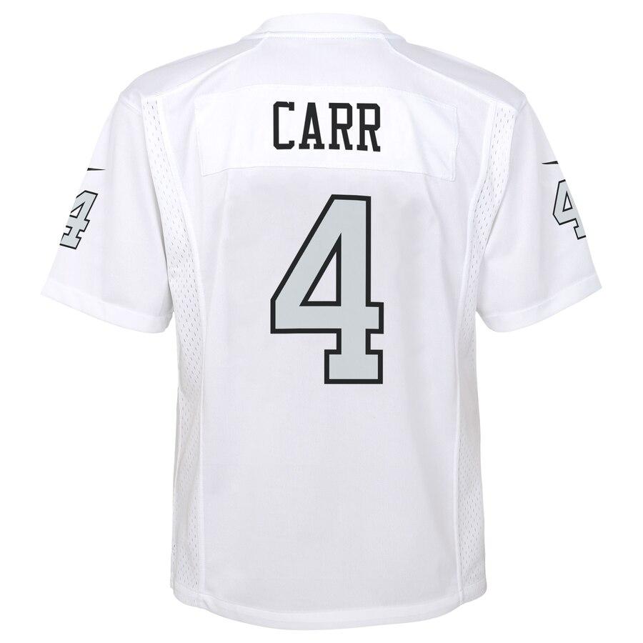 Derek Carr Oakland Raiders Youth Color Rush Game Jersey - White 2019