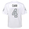 Image of Derek Carr Oakland Raiders Youth Color Rush Game Jersey - White 2019