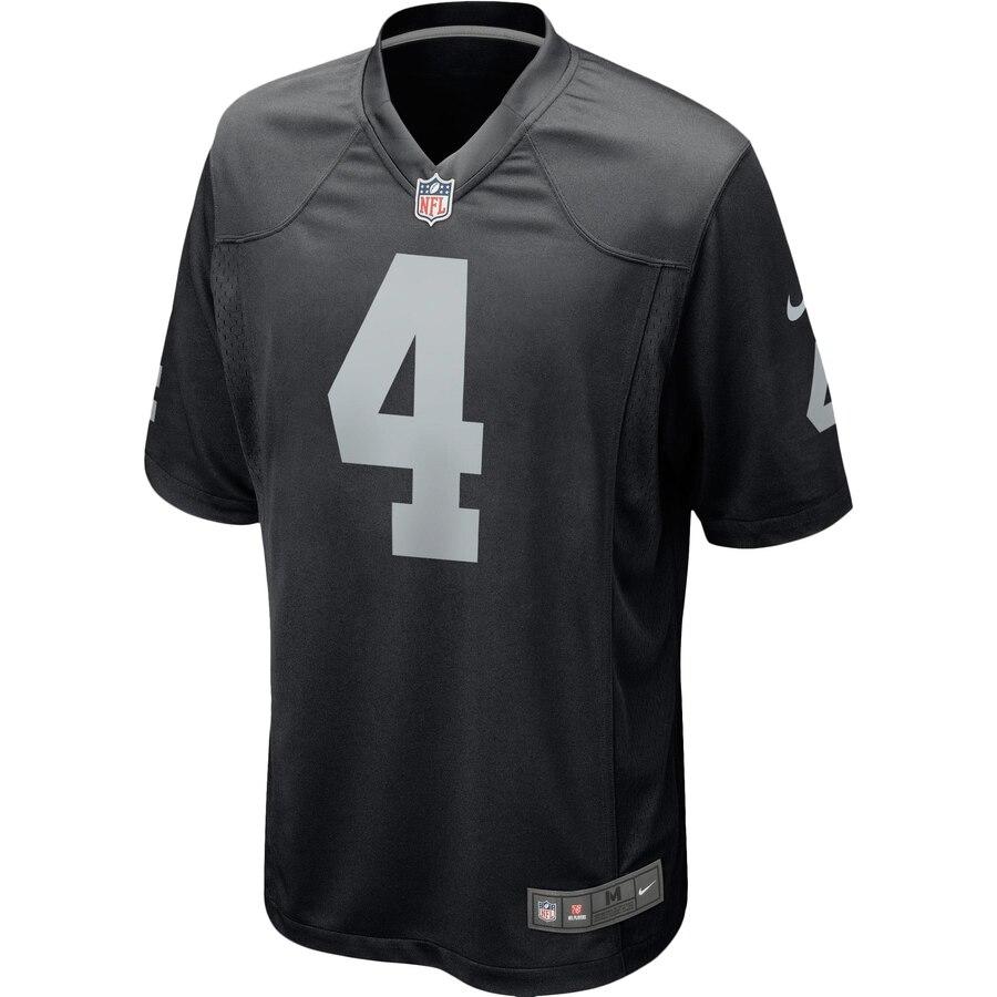 Derek Carr Oakland Raiders Youth Team Color Game Jersey - Black 2019