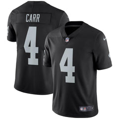 Derek Carr Oakland Raiders Youth Vapor Untouchable Limited Player Jersey - Black 2019