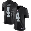 Image of Derek Carr Oakland Raiders Youth Vapor Untouchable Limited Player Jersey - Black 2019