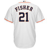Image of Derek Fisher Houston Astros Majestic Home Cool Base Player Jersey - White 2019