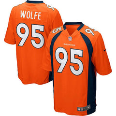 Derek Wolfe Denver Broncos Youth Team Color Game Jersey - Orange 2019